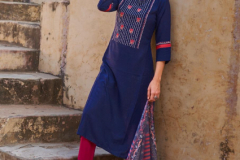 Kalki Fashion Glace Pure Cotton With Fancy Embroidery Kurti With Bottom Design 18001 to 18006 Series (2)