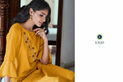 Kalki Fashion Sunheri Vol 03 Pure Muslin Kurti Pant Design 52001 to 52006 3