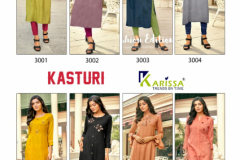 Karissa Trends Kasturi Premium Rayon Slub Design 3001 to 3008