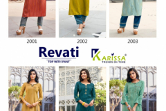 Karissa Trends Revati Heavy Premium Reyon Kurti With Bottom Design 2001 to 2006