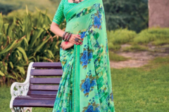 Kashvi Creation Jhankaar Georgette Floral Prints Saree Design 2421 to 2428 Series (10)
