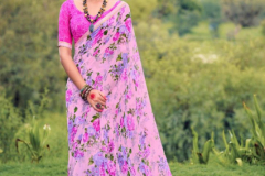 Kashvi Creation Jhankaar Georgette Floral Prints Saree Design 2421 to 2428 Series (3)