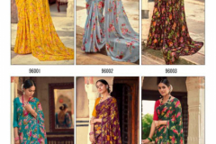 Kashvi Creation Nirali 2 Chiffon Printed Saree Collection Design 96001 to 96006 Series (10)