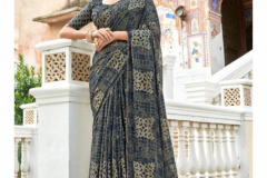 Kashvi Crection Lavanya Designer Gold Printed With Fancy Blouse Design 53001 to 53010 Series (4)