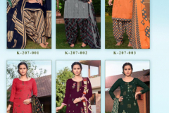 Kay Vee Suits Noor E Patiyala Pure Pashmina Design 207-01 to 207-08 18