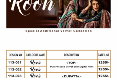 Kesar Rooh Velvet Blossom Salwar Suit Design 113-001 to 113-006 Series (4)