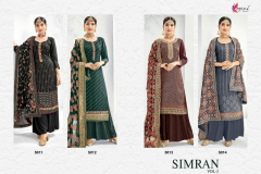 Kesari Trendz Simran Vol 03 Heavy Embroidery Work Design 5011 to 5014