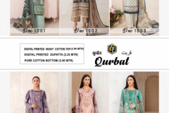 Keval Fab Qurbat Karachi Lawn Cotton Vol 01 Pure Cotton Pakistani Suits Collection 1001 to 1006 Series (8)