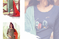 Kiana Kashida Cotton Kurti With Bottom & Dupatta Collection Design 3001 to 3006 Series (7)
