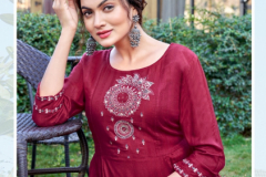 Koodee Morni Vol 1 Rayon With Hand Work Nyra Cut Kurti Collection Design 1001 to 1006 Series (5)