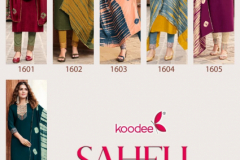 Koodee Saheli Vol 16 Designer Kurti With Bottom & Dupatta Collection 1601 to 1606 Series (10)