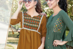 Koodee Videshi Vol 04 Heavy Reyon Kurti Design 1021 to 1025 (1)