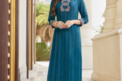 Koodee Zavia 1 Viscose Stripe Straight Kurti Collection Design Design 1001 to 1004 Series (3)