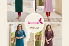 Koodee Zavia 1 Viscose Stripe Straight Kurti Collection Design Design 1001 to 1004 Series (6)