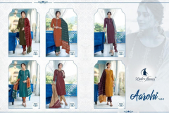 Ladies Flavour Aarohi Vol 8 Chinon Kurti With Pant & Bottom & Dupatta Collection Design 8001 to 8006 Series (14)