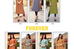 Ladies Flavour Forever Reyon Embroidery Kurti Design 1001 to 1007