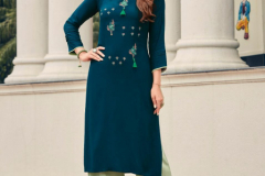 Ladies Flavour Ginni Vol 02 Rayon Kurtis With Plazzo Design 1001 to 1007 2