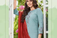 Ladies Flavour Ginni Vol 4 Viscose Kurti With Bottom & Dupatta Collection Design 1001 to 1006 Series (4)