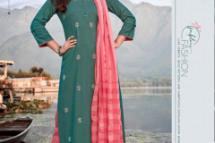 Ladies Flavour Gulmurg Rayona Kurtis With Plazzo Design 1001 to 1008 11