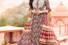 Ladies Flavour Sabhyata Pure Cotton Anarkali Grown With Dupatta Collection Design 1001 to 1004 Series (4)