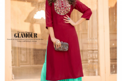 Ladyview Goriya Vol 01 Reyon Embroidery Kurtis With Sarara Design 1001 to 1004 5