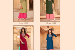 Ladyview Goriya Vol 01 Reyon Embroidery Kurtis With Sarara Design 1001 to 1004