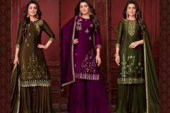 Lily & Lali Malang Silk Kurti With Sharara & Dupatta Collection Design 10191 to 10196 Series (13)