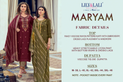 Lily & Lali Maryam Viscose Rayon Kurti With Bottom & Dupatta Collection Design 10801 to 10806 Series (5)