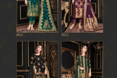 Lily & Lali Silk Kari Kurti With Bottom & Dupatta Design 8021 to 8028 Series (12)