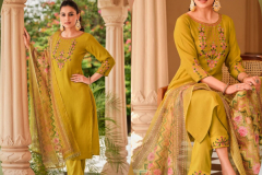 Lily & Lali Zoya Pure Viscose Embroidery Straight Kurti With Bottom & Dupatta Collection Design 11951 to 11956 Series (6)