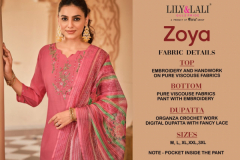 Lily & Lali Zoya Pure Viscose Embroidery Straight Kurti With Bottom & Dupatta Collection Design 11951 to 11956 Series (8)