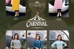 Luxuria House OF Fashion Carnival Kurtis With Pant Premium Rayon Design 1001 to 1005