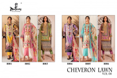 Majesty Cheveron Lawn Vol 08 Pure Cotton Pakistani Suits Collection Design 8001 to 8006 Series (7)