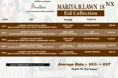 Mariya.B.Lawn Vol-18 Nx By Shree Fabs Cotton Printed Suits