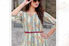 Mittoo Belt Vol 11 Rayon Self Print Kurti With Belt Collection Design 1124 to 1129 Series (3)