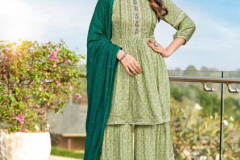 Mittoo Ceremony Rayon Wrinkle Print Kurti With Dupatta Collection Design 1041 to 1044 Series (4)
