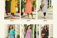 Mittoo Priyal Vol 10 Cotton Weaving Handwork Kurti Collection Design 2073 to 2078 Series (2)