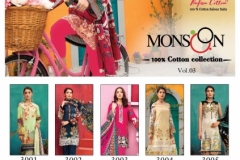 Monsoon Cotton Collection Vol 3 Nafisha Cotton 3001 to 3010 Series 9