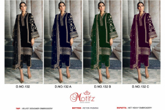 Motifz Fashion D.No. 132 Velvet Designer Pakistani Salwar Suits Design 132 to 132C Series (7)