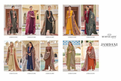 Mumtaz Arts Jamdani Karachi Suits Pure Jam Satin Design 5001 to 5010