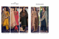 Mumtaz Arts Shikargah Pure Jam Satin Karachi Suits Design 3001 to 3005