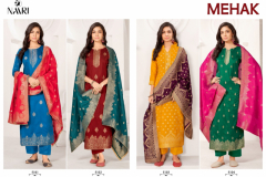 Alok Suits Mehar 3 Muslin Jacquard Salwar Suits Collection Design 5101 to 5104 Series (8)