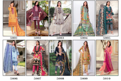 Nafisha Cotton Sahil Designer Cotton Collection Vol 05 Pakisthani Suits 5001 to 5010 Series (8)