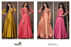 Navya Vol 10 By Vardan Satin Gown Suits 7