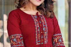 Ossm Cherry Rayon Embroidered Kurti Collection Design 01 to 06 Series (1)