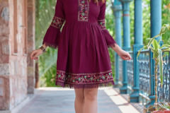 Ossm Cherry Vol 03 Rayon Embroidered Tunic Collection Design 301 to 306 Series (2)