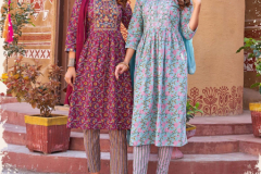 Ossm Cotton Nyra Printed Kurti With Bottom & Dupatta Collection Design 01 to 06 Series (1)