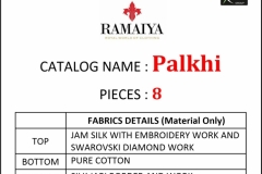 Palkhi Ramaiya Kessi Fabric 10131 to 10138 Series 5