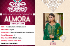 Panch Ratna Almora Reyon Jam Silk Work 11061 to 11065 6