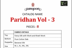 Paridhan Vol 3 Rangoon Kessi Fabric 2431 to 2438 Series 3